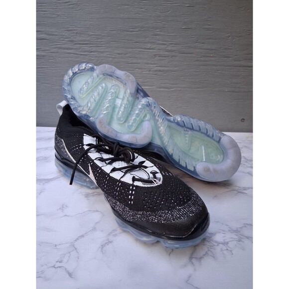 Nike Air Vapormax 2023 FK Flyknit Oreo Black White Blue Tint DV1678-010 Men Sz13 - Picture 7 of 8